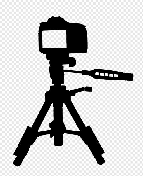Фотоаппарат на штативе силуэт