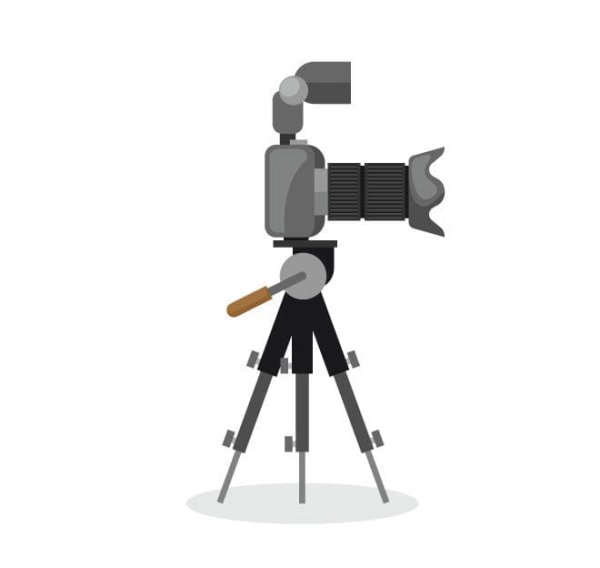 Камера на штативе вектор