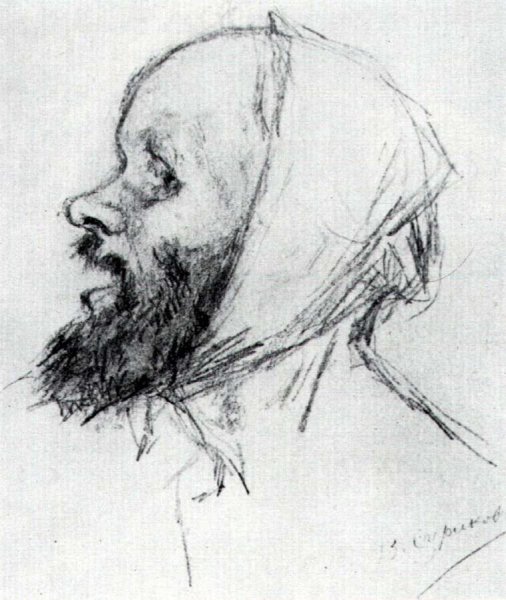 Суриков Наброски Боярыня Морозова