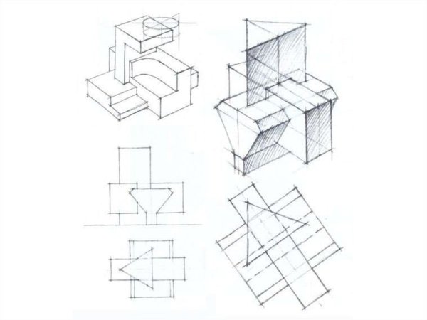 Композиция из геометрических фигу