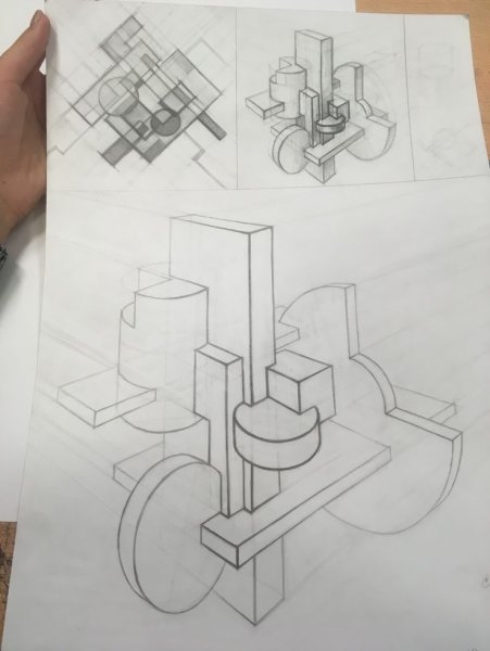 Фигуры карандашом