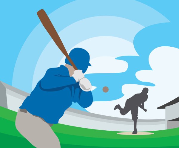 Бейсбол нарисовать