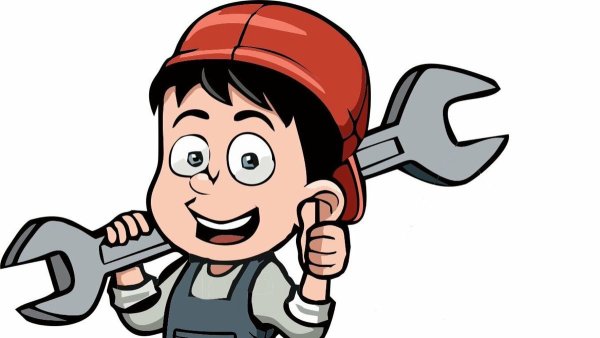 Автомеханик на прозрачном фоне