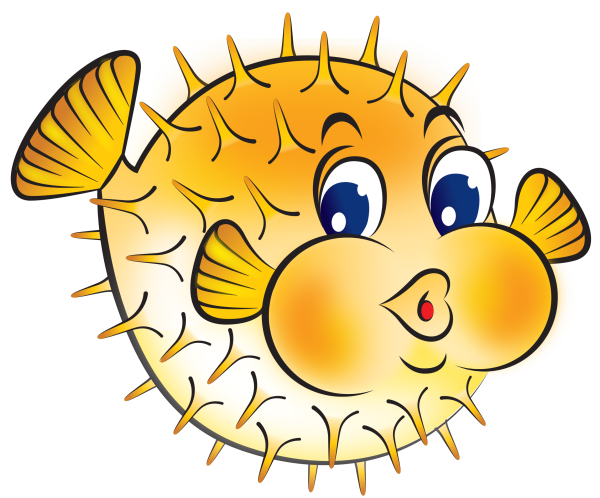 Рыба фугу мультяшная