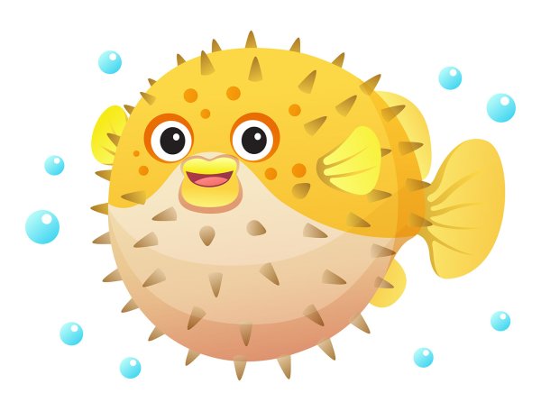 Pufferfish cartoon