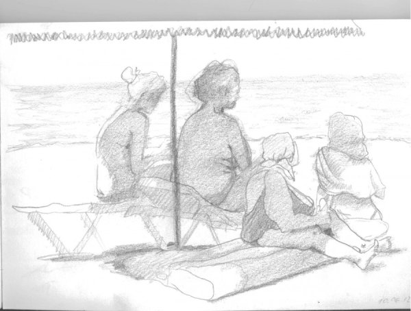 Анапа рисунок карандашом