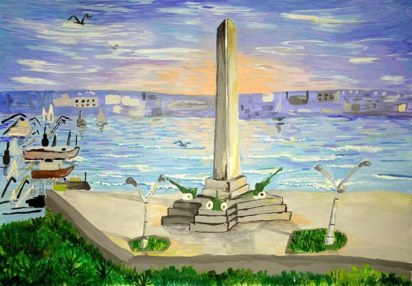 Обелиск славы Керчь рисунок