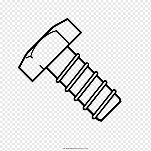 Болт контурный рисунок