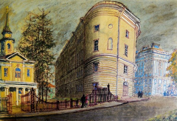 Царскосельский лицей рисунок Пушкина