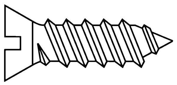 Шуруп контурный рисунок