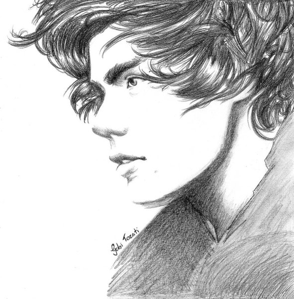 Портрет парня карандашом