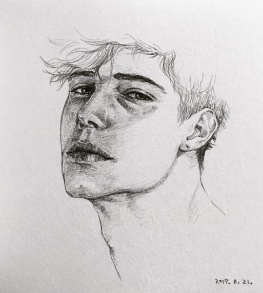 Эскиз мужского лица