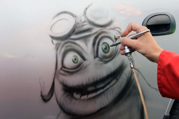 Рисунки аэрографом