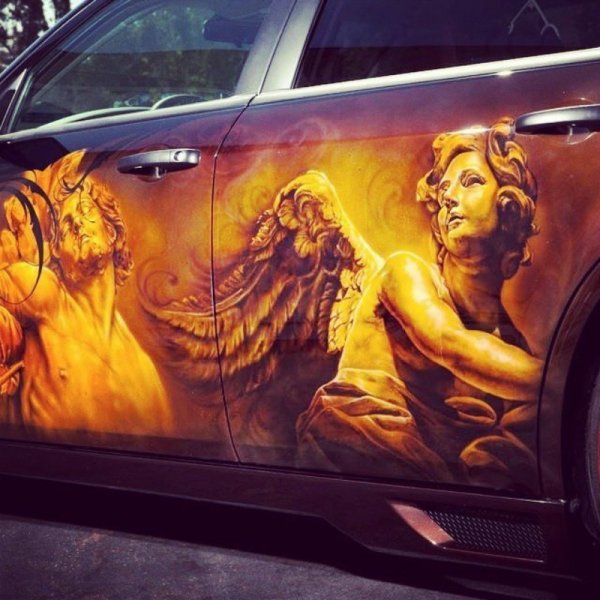 Аэрография на машине