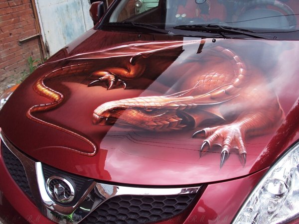 Аэрография на машине