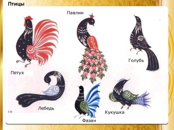 Городецкая роспись Городецкий фазан