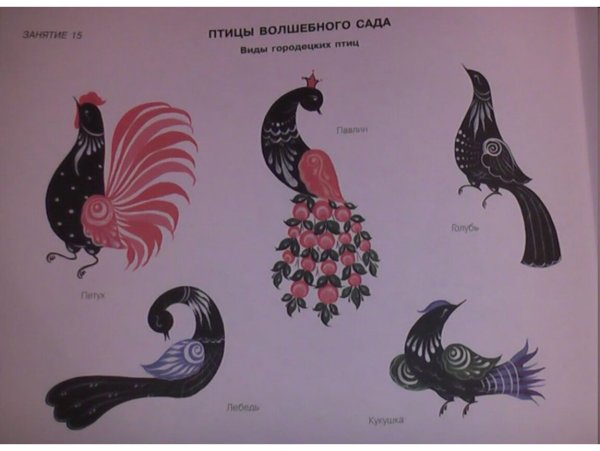 Птицы волшебного сада Городецкая роспись