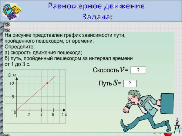 Скорость прямолинейного равномерного движения 7 класс физика
