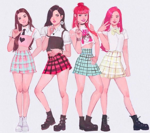 Группа Блэк Пинк арт