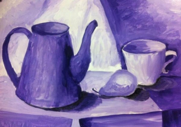 Натюрморт гризайль акварель