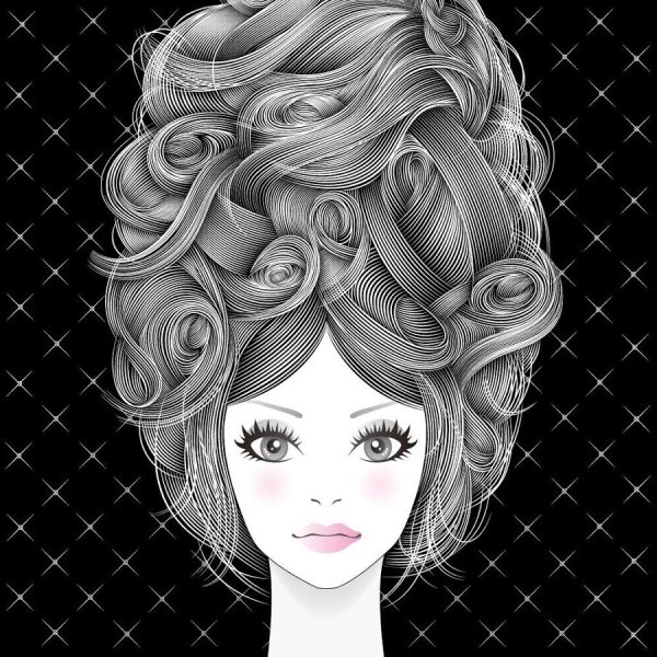 Прически рисунок