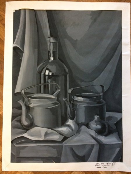 Гризайль натюрморт Андрияки