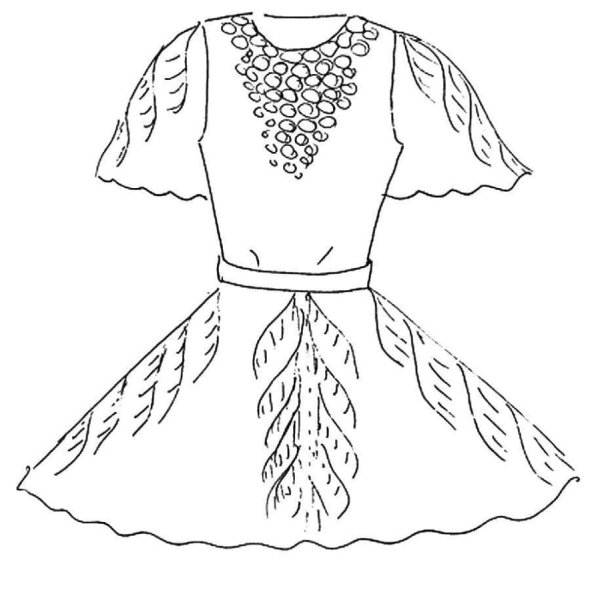 Русский народный костюм раскраска