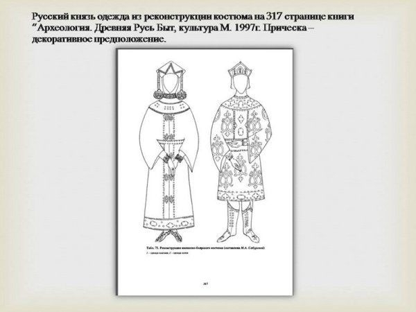Древнерусский костюм мужчины