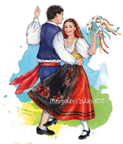 Итальянские дети в национальных костюмах