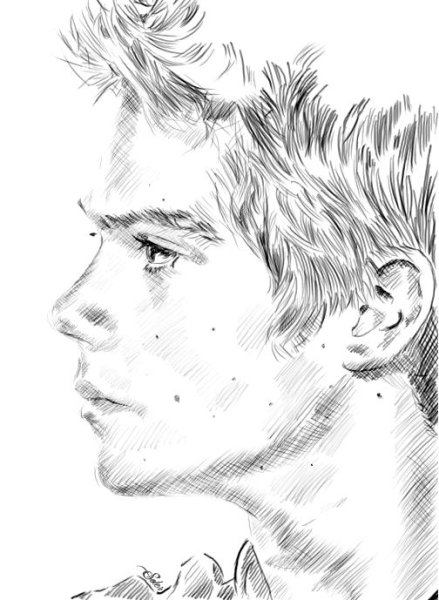 Нарисовать портрет в профиль