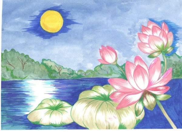 Лотос Астрахань рисунок