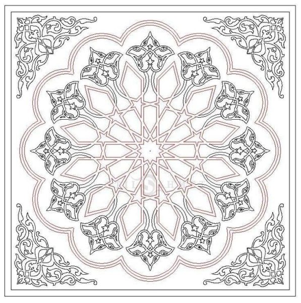 Арабеска для раскрашивания