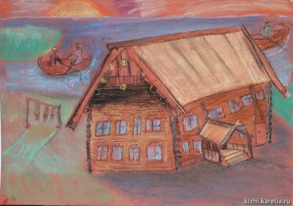 Нарисовать крестьянский дом