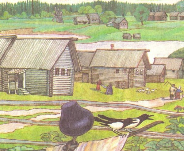 Эскиз русской избы