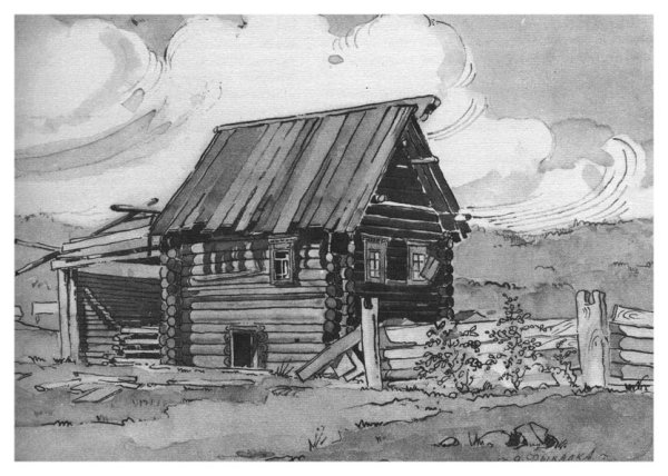 Интерьер древнерусской избы рисунки