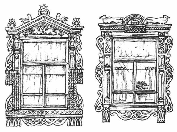 Узоры на ставнях окон