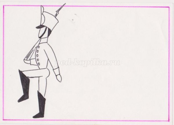 Марш деревянных солдатиков иллюстрация