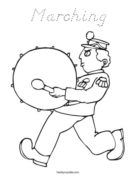 Марш раскраска