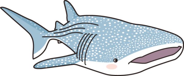 Китовая акула вектор
