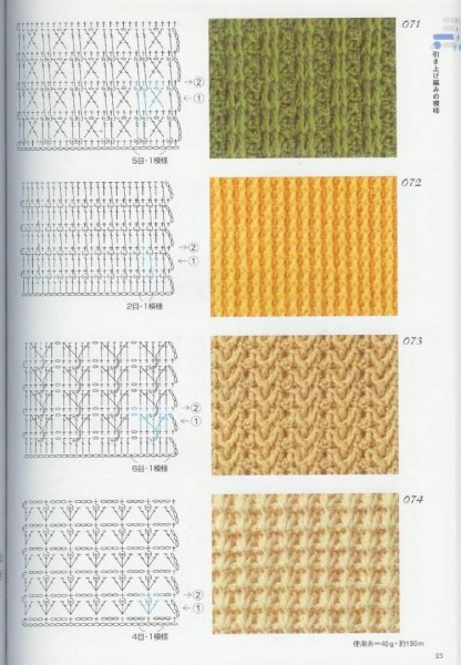 Узор крючком плотный рельефный