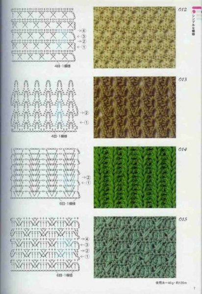 Схемы вязания крючком ажурных узоров