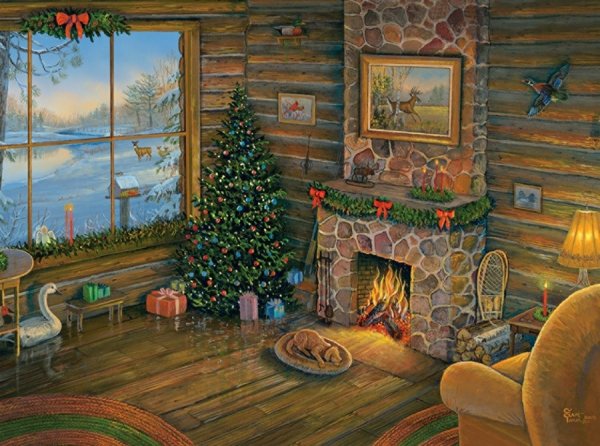 Сказочный домик с камином