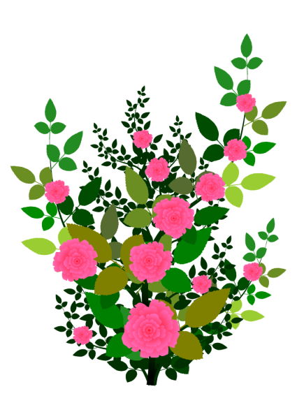 Куст с цветами вектор