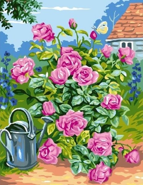 Картина розовый куст