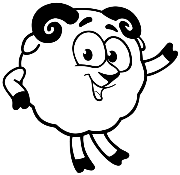 Смешарики Бараш с чернилами