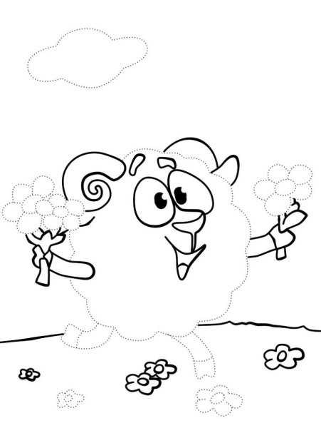 Смешарики Крош и Ежик и Бараш