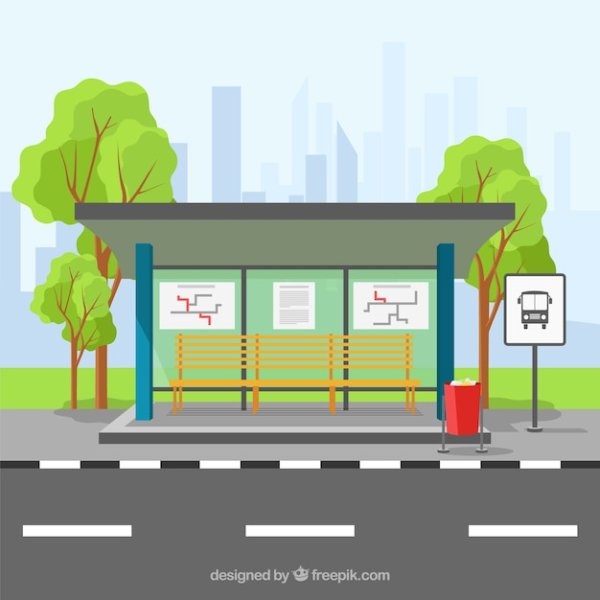 Автобусная остановка для детей