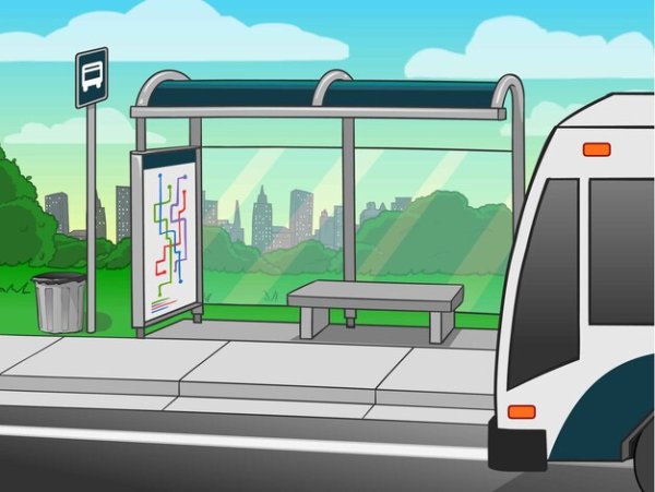 Автобусная остановка для детей