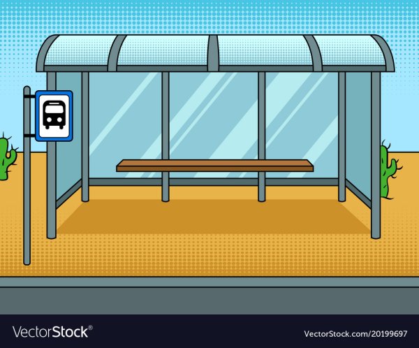 Автобусная остановка для детей