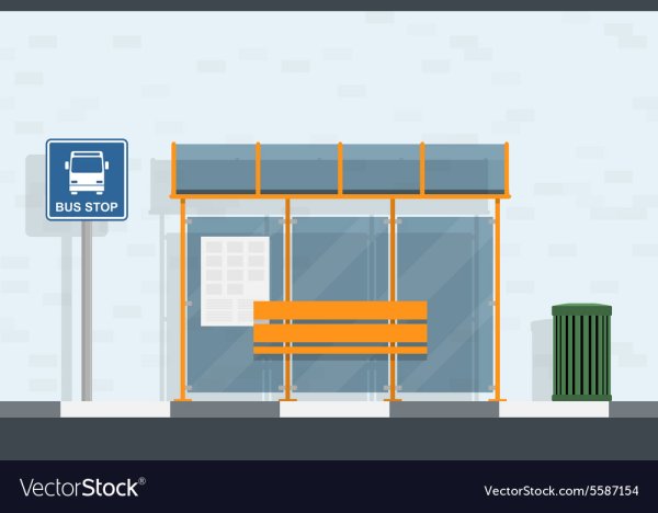 Остановка общественном транспорте иллюстрации
